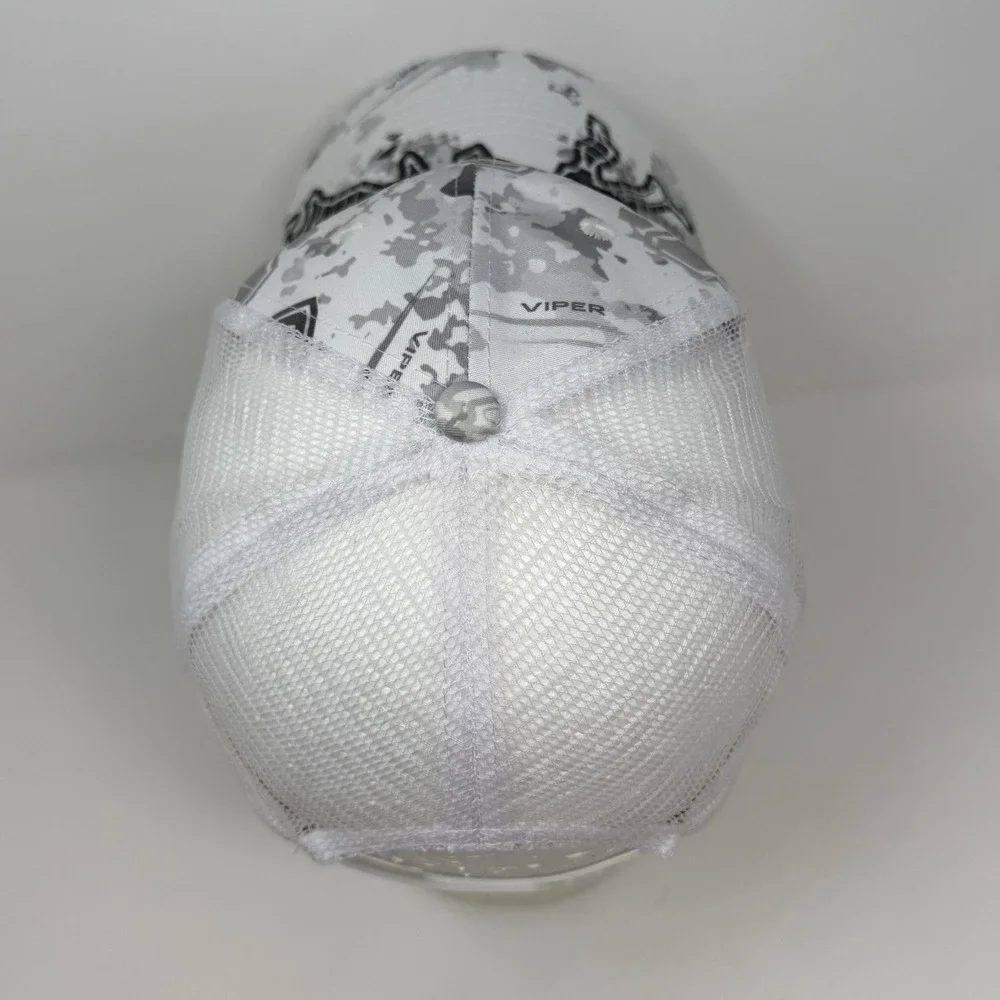 Cabelas Hunt Club‎ Outdoor Digital White Gray Camo Trucker Snap Back Hat Cap